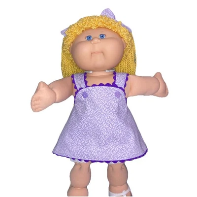 Handmade Cabbage Patch Kids Dress And Panties, Hair Bows Fits 16 -18” Dolls  - Image 1 of 4