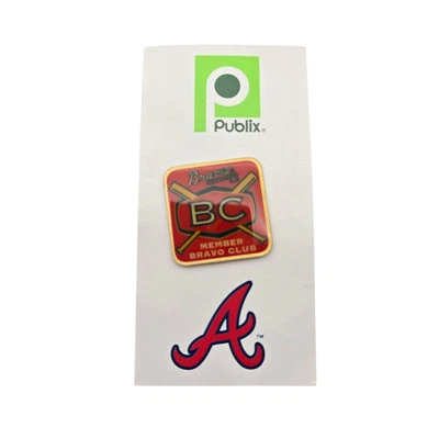 Atlanta Braves Bravo Club Lapel Pin - Georgia Baseball Team Fan Tomahawk Hat Pin - Image 1 of 3