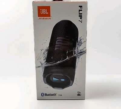 JBL Flip 7 Portable Wireless Bluetooth Speaker Black NEW  - Image 1 of 4