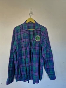 Vintage Check Shirt Italian Militaria Associazione Nazionale Alpini patch XL - Picture 1 of 9