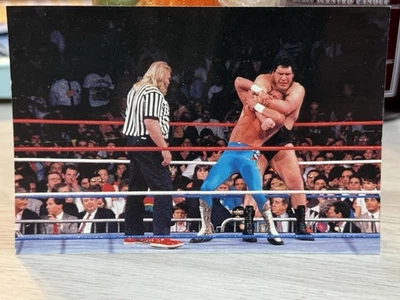 Andre the Giant vs. Jake Roberts WrestleMania V LIVE Photocard 1999 Comic Images - Image 1 of 2