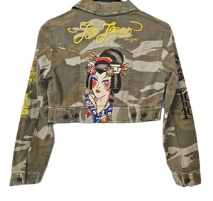 Joy Jeans  Women Cropped Top  Camo SMALL GIESHA - Picture 1 of 15