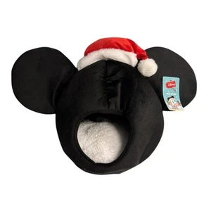 Disney Mickey Mouse Small Pet Bed Black Hidden Cuddle Snuggle Cave Hide Plushy - Picture 1 of 6