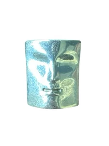 Vintage 925 Silver Face Rectangle Pendant Modernist 13.2 Grams - Picture 1 of 3