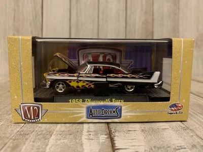 M2 Machines Auto Dreams 1958 Plymouth Fury Black Flames 1:64 Die Cast Car  - Image 1 of 4