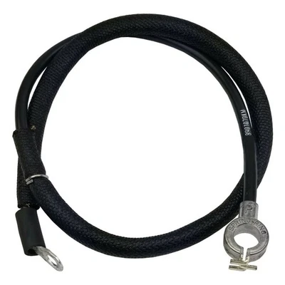 Cable de batería positivo negro con anillo de resorte 1968-71 Pontiac Lemans GTO Foto 1 de 4
