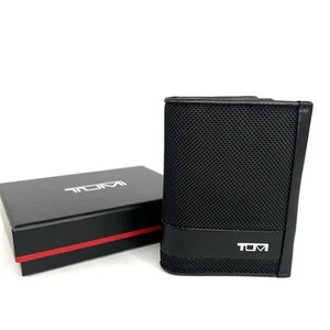 TUMI Alpha SLG Gusseted Card Case Wallet Black Ballistic Nylon with ID Window - Picture 1 of 8