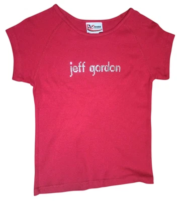 Chase Authentics Jeff Gordon 金属色 Nascar Racing 红色女式中号 T 恤 — 第 1/4 张图片
