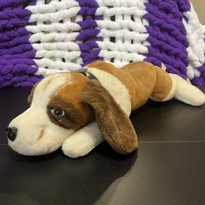 Vintage Beagle Basset Hound Dog Plush Stuffed Animal Snuggle Ups Flat Korea 17” - Picture 1 of 22