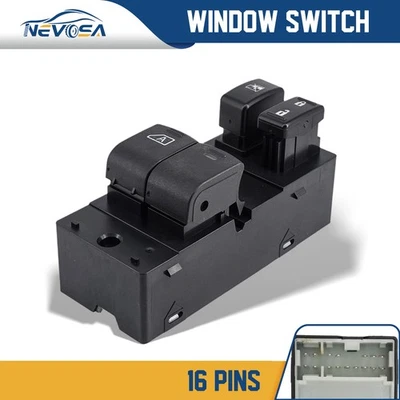 Interruptor de ventana eléctrica delantera izquierda para NISSAN MICRA K13 2010-21 25401-1HB0C Foto 1 de 4
