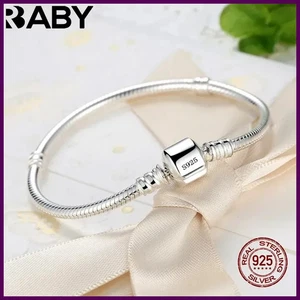 Handmade Original Fine Jewelry 925 Sterling Silver Charm Bracelet Soft Smooth - Picture 1 of 25