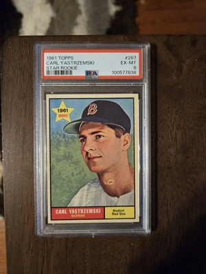 1961 Topps - Carl Yastrzemski- Star Rookie #287. PSA 6 - Image 1 of 2