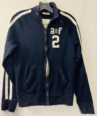 Chaqueta deportiva vintage Abercrombie niños niños jóvenes A&F azul marino XL Foto 1 de 4