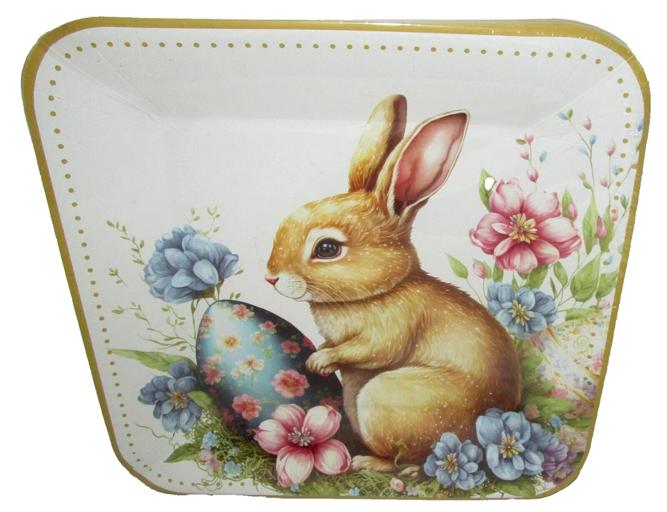 EASTER Coated Paper Plates ~ 16 Ct  ~ 10.25" Plates ~ HAPPY EASTER By C R Gibson - Image 1 of 1