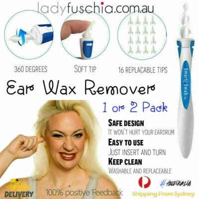Soft Ear Wax Cleaner Removal Multi earwax Remover Spiral Safe Tip Tool AU Stock - image 1 of 4