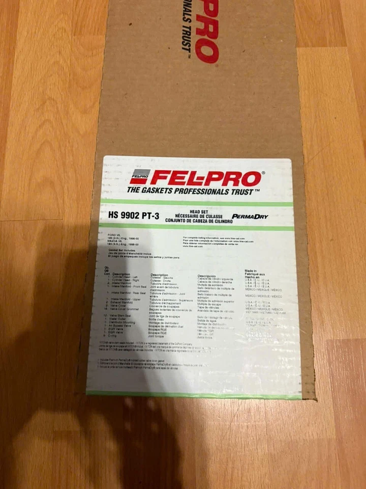 Conjunto de junta de cabeça de cilindro Fel-Pro HS 9902 PT-3 para 96-00 Aerostar B3000 Ranger - Imagem 1 de 1