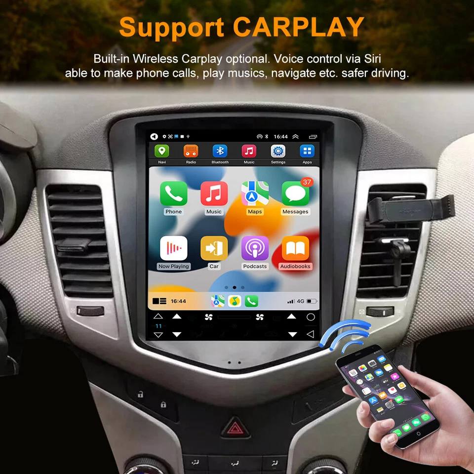Car Stereo For Chevrolet Cruze 2009-2024 Android 14 Auto GPS Navi Radio Carplay - Image 1 of 4