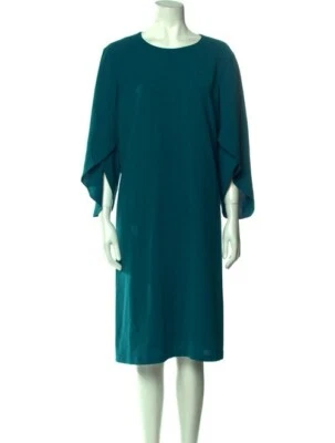 Lafayette 148 Women's Blue Midi 3/4 Sleeve Dress A-line Size Large $598 - Image 1 of 2
