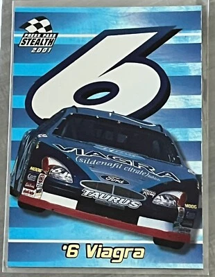 2001 Press Pass Stealth Gold 🏎 #G11 Viagra Racing MARK MARTIN 🏁 NASCAR 🏁 - Image 1 of 2