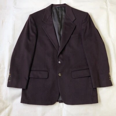 Jaqueta Bill Blass EUA Vintage Cashmere Terno Borgonha Vermelha Lord & Taylor Excelente - Imagem 1 de 4