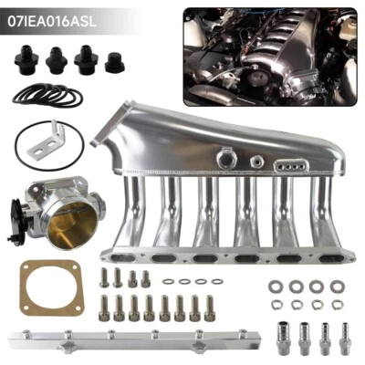 Billet Intake Manifold w/ Fuel Rail kit +Throttle Body BMW E36 E46 M50 M52 325i - Image 1 of 4