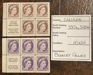 Pannelli per libretti Canada - Sc# 337a e 340a - MNH - Foto 1 di 2