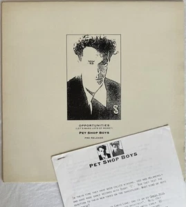 PET SHOP BOYS -Opportunities- Ultra Rare 1st UK Promo 12” With Press Release - Imagen 1 de 7
