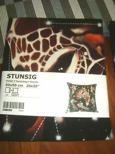 IKEA STUNSIG Pillow Cushion Cover Animal Print Giraffe 20 x 20" (50x50 cm) NEW - Picture 1 of 6