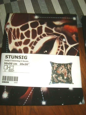 IKEA STUNSIG Pillow Cushion Cover Animal Print Giraffe 20 x 20" (50x50 cm) NEW - Image 1 of 4