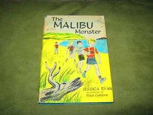 Jessica Ryan - Malibu Monster - Unmarked 1st Edition Hardcover & Jacket - VG/GD - Picture 1 of 3