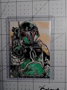 Tarjeta de Boba Fett Star Wars Mandalorian ACEO Estampado Artístico ¡Acabado Mate! 🙂 - Imagen 1 de 2