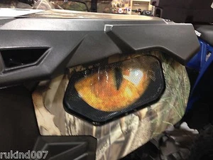 Polaris RZR 800-800S-900XP HEAD LIGHT COVERS YELLOW eyes RUKINDCOVER - Bild 1 von 10