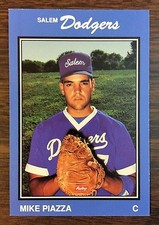 1989 Salem Dodgers MIKE PIAZZA (RC) #25, Minor League CARD  "HOF"  H8017424