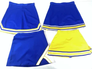 4 Erwachsene königsblau gold Cheerleader Röcke authentisch High School 23-28" Taille - Bild 1 von 16