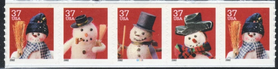 US Scott #3683a Plate strips of 5, #G1111, MNH - Image 1 of 1