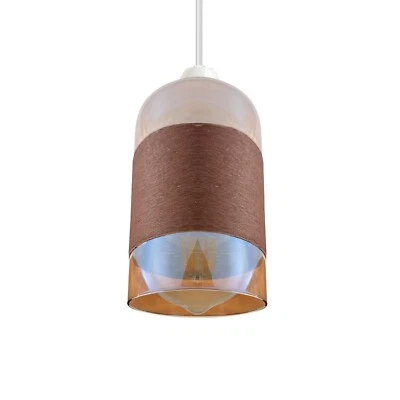 Lámpara colgante de techo moderna vintage pantalla de vidrio de fácil ajuste Foto 1 de 4