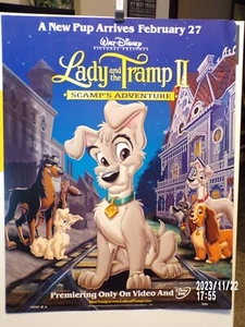 LADY AND THE TRAMP 2: Promotional Poster (2001)  Two-Sided Hard Cardstock - Picture 1 of 16