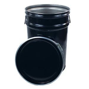 Hobbock/Deckelfass/Stahlfass/Metallfass/Ölfass 60 L NEU, schwarz, Neuware m. UN - Bild 1 von 1