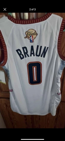 Denver Nuggets Christian Braun #0 Finals Jersey White City Edition NWT Cover