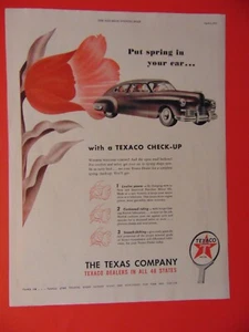 1947 TEXACO CHECK UP Put Spring In Your Car! photo art print ad - Picture 1 of 1