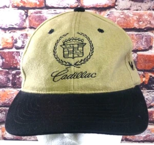 Vintage Cadillac Invitational Hat By Merkley Headgear Adjustable Strapback Tan & - Picture 1 of 7