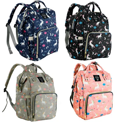 LAND Lequeen Baby Diaper Bag Maternity Nappy Backpack Multifunction Waterproof - Image 1 of 4