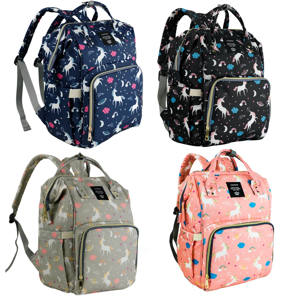 LAND Lequeen Baby Diaper Bag Maternity Nappy Backpack Multifunction Waterproof - Image 1 of 4