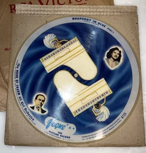 *RARE 2 sided*78 RPM Vogue Picture Record RHAPSODY IN BLUE PARTS 1&2 R725 / R726 - Picture 1 of 8