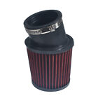 Red 62mm Air Filter Pod 45 Degree Bend Inlet For Motorcycle Scooter ATV DirtBike