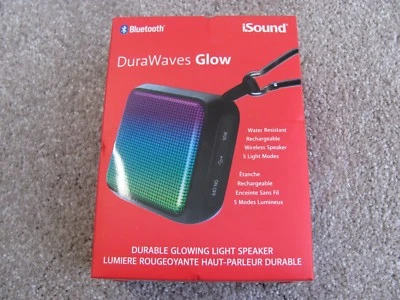 New iSound DuraWaves Glow Durable Glowing LED Light WaterProof Bluetooth Speaker - Image 1 of 4