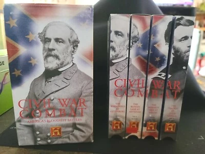 History Channel Civil War Combat VHS 4 Tape Box Set (T13) Foto 1 de 3