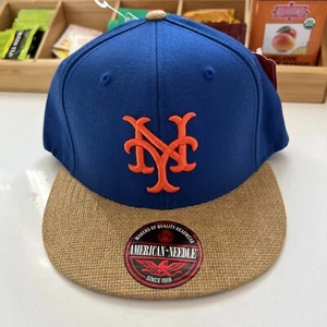 New York Mets MLB American NeedleScript Logo Cooperstown Snapback Hat Rare - Picture 1 of 6