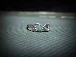 14K White Gold Plated Without Stone Women's Infinity Adjustable Toe Ring Silver - Picture 1 of 5