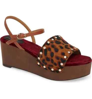 Joie Galla Genuine Calf Hair Leopard Print Sandal Size EU 37 US 7 - Изображение 1 из 3